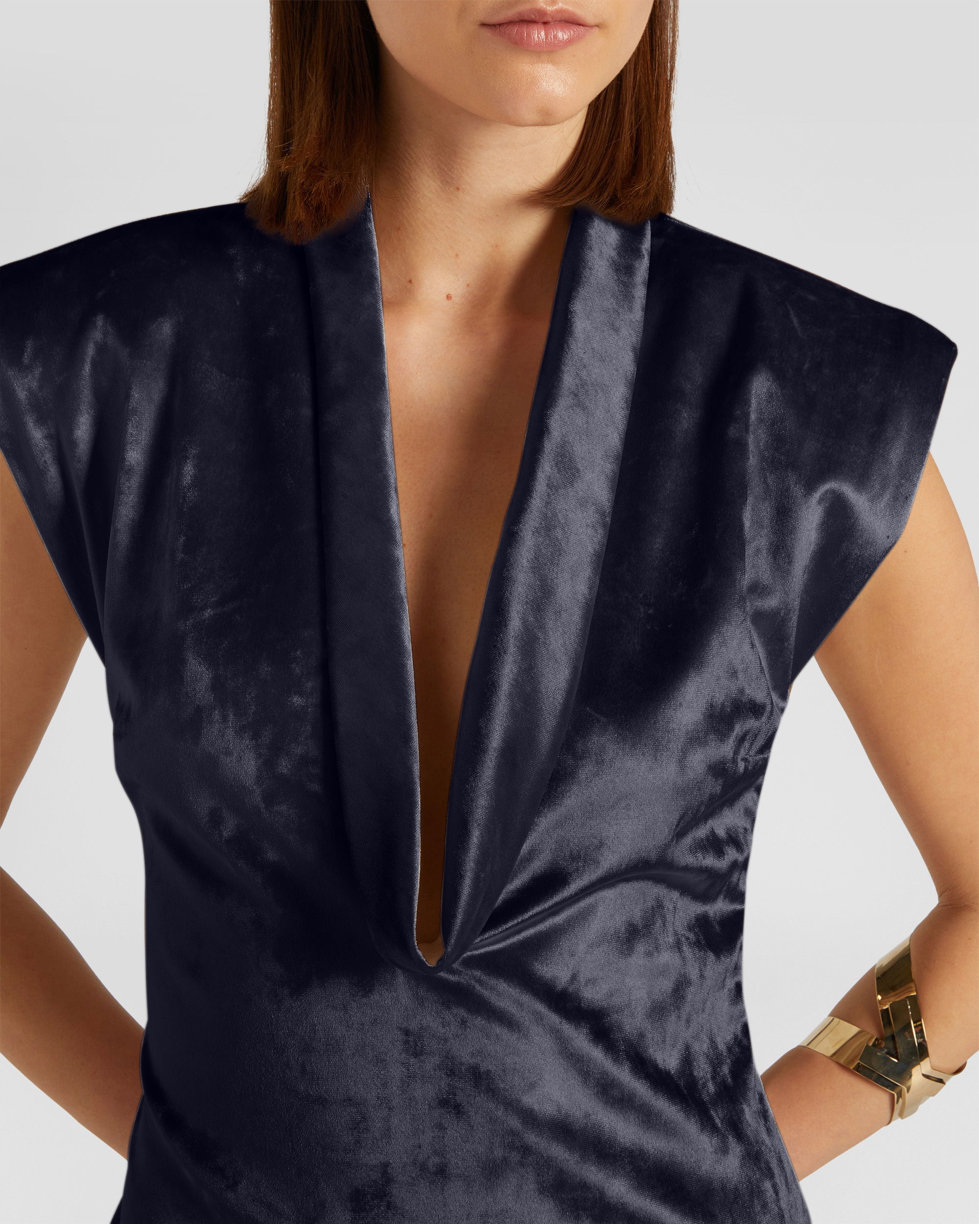 Iridescent velvet mini dress | Genny