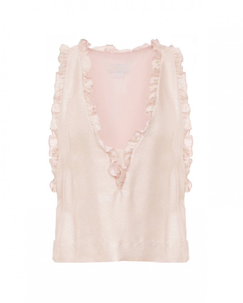 Pink ruched top