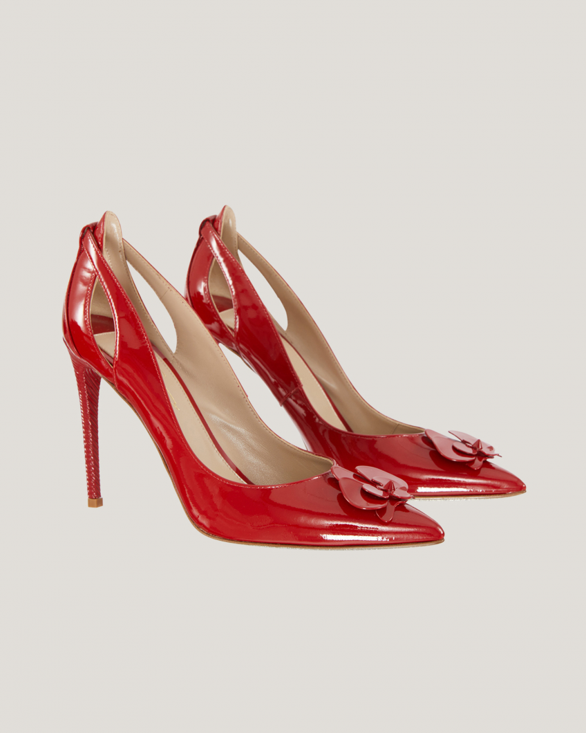 Patent leather Orchid pumps