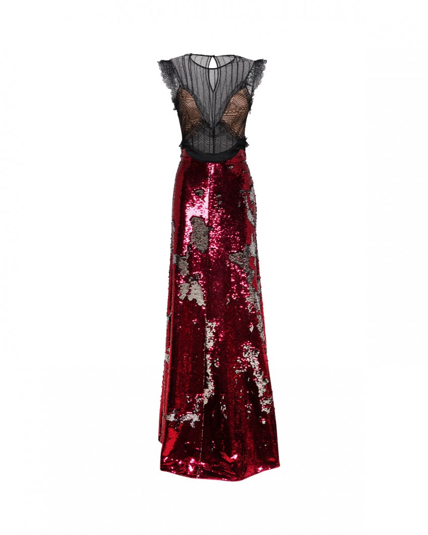 Long sequined dress