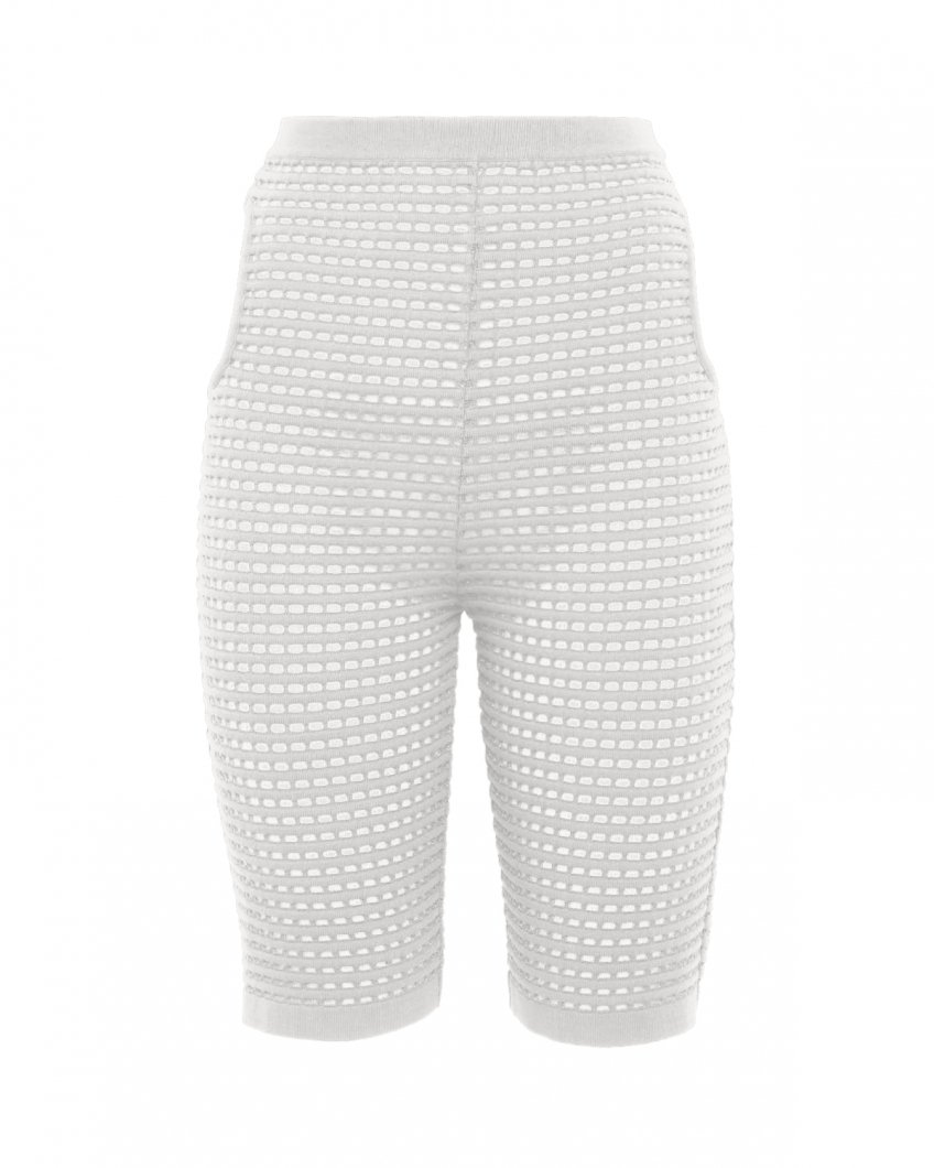 White iconic cycling trousers 
