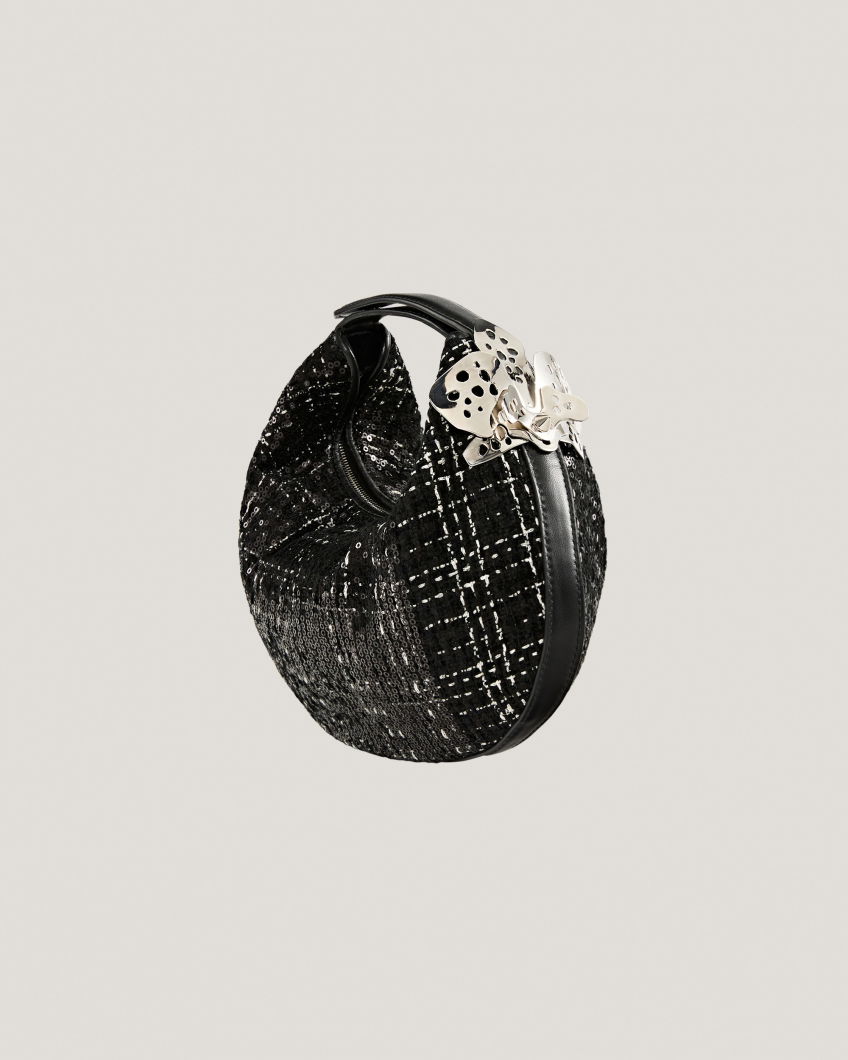 BAGS 77AP-FORTUNE BAG  TWEED CHECK PAILLETTES