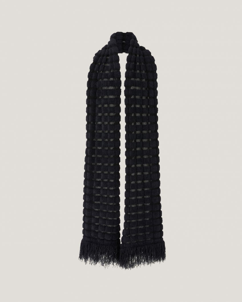 KNITWEAR 77AS 80F3 YARN MAXI HORIZONTAL FUR