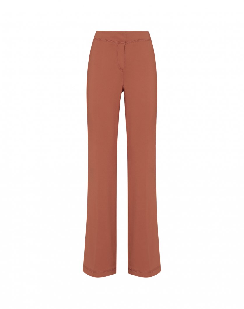 Tight brown flared bottom pants