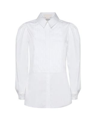 White puffed sleeve blouse