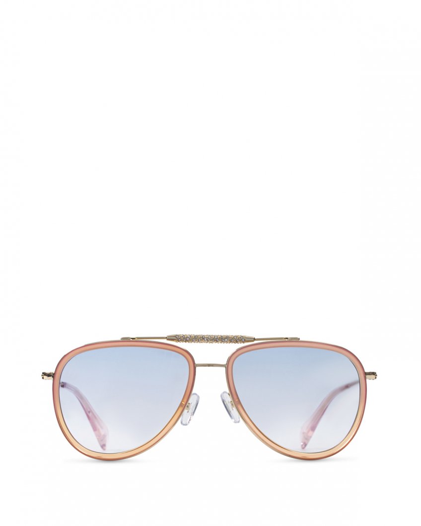 Pink aviator style sunglasses