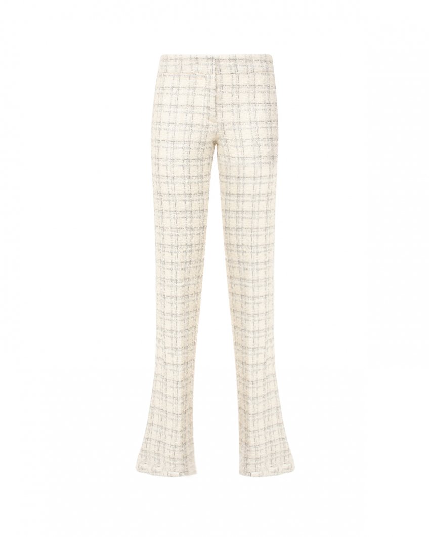 Flared tweed trousers