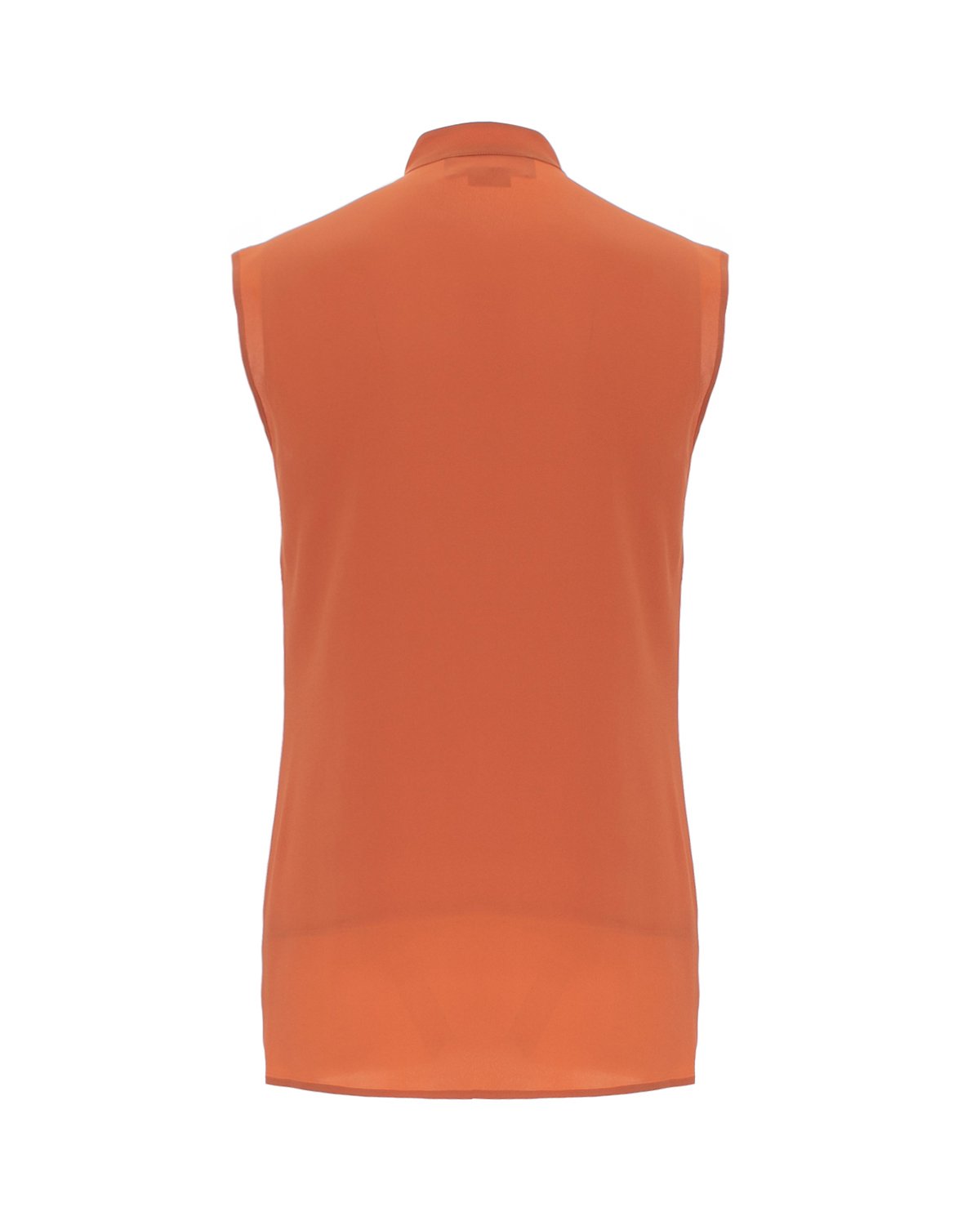 Orange sleeveless pleated blouse | Temporary Flash Sale | Genny