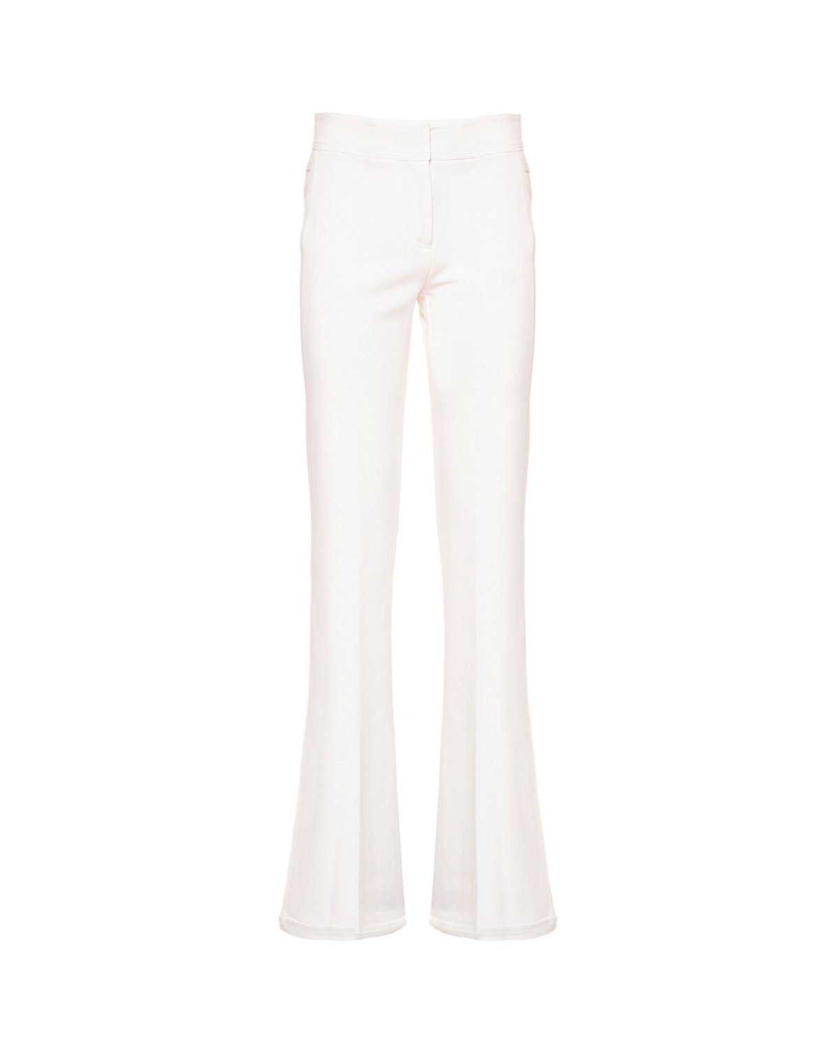 White flared trousers with stitching | Sale, -50% | Genny