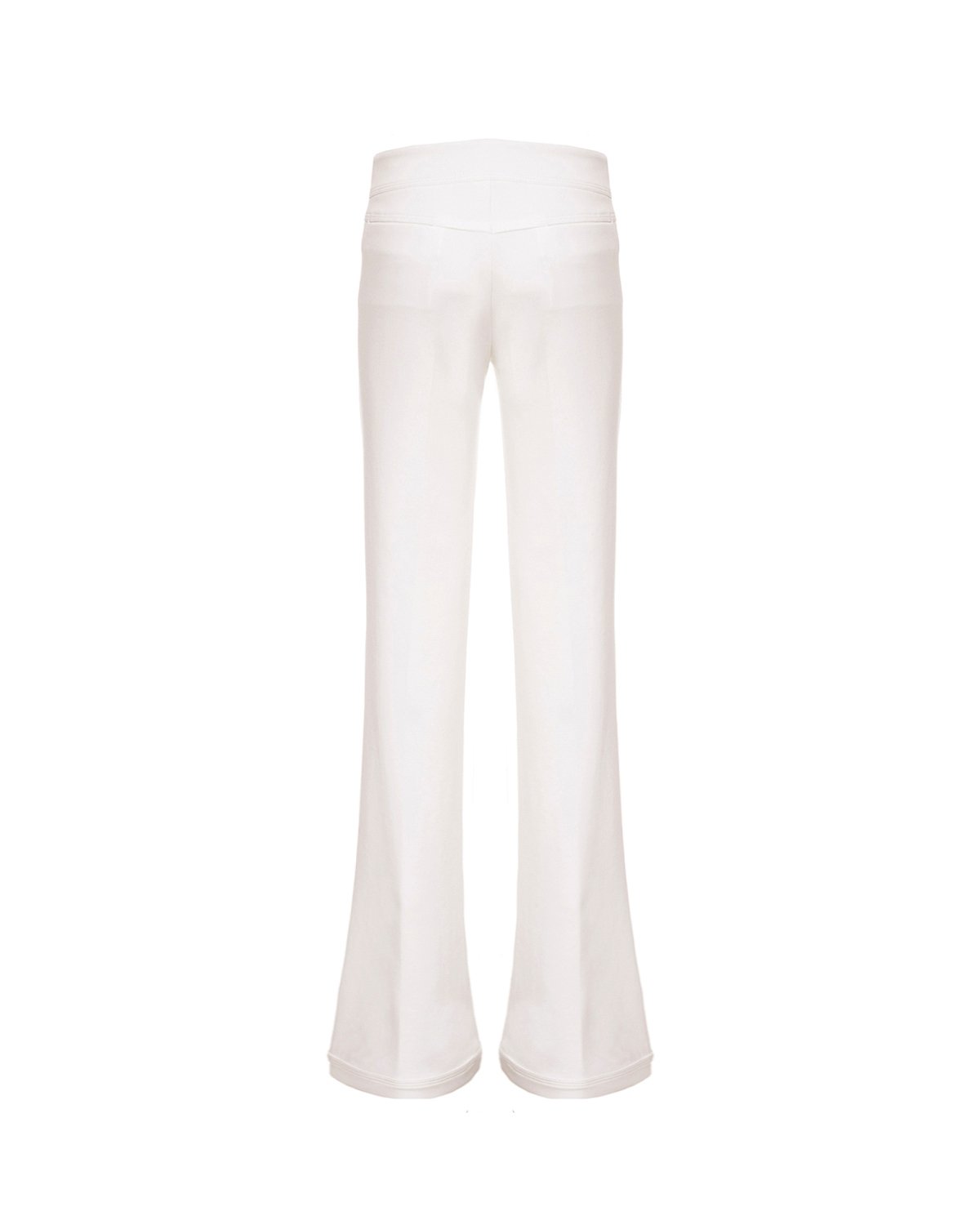 White flared trousers with stitching | Sale, -50% | Genny