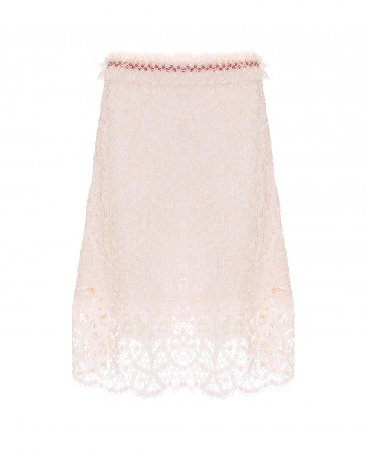 Skirt with circular embroidery in macrame | Temporary Flash Sale | Genny