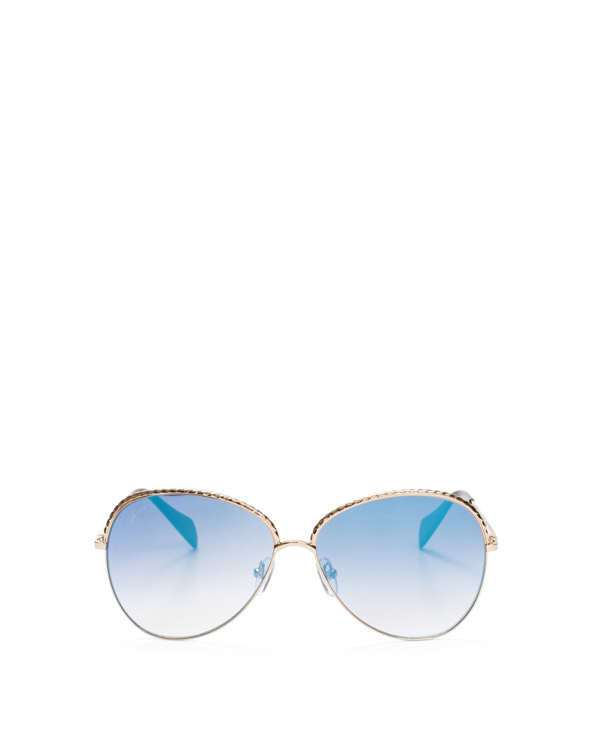 Braided gold round-frame sunglasses | Accessories, Sunglasses | Genny