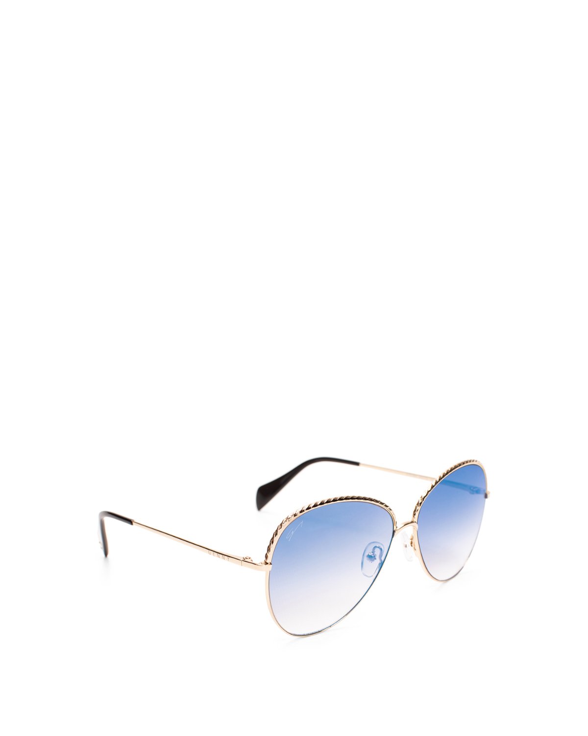 Braided gold round-frame sunglasses | Accessories, Sunglasses | Genny