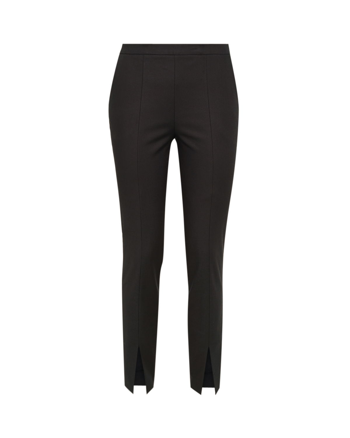 Black high-rise trousers with vents | hide_category | Genny
