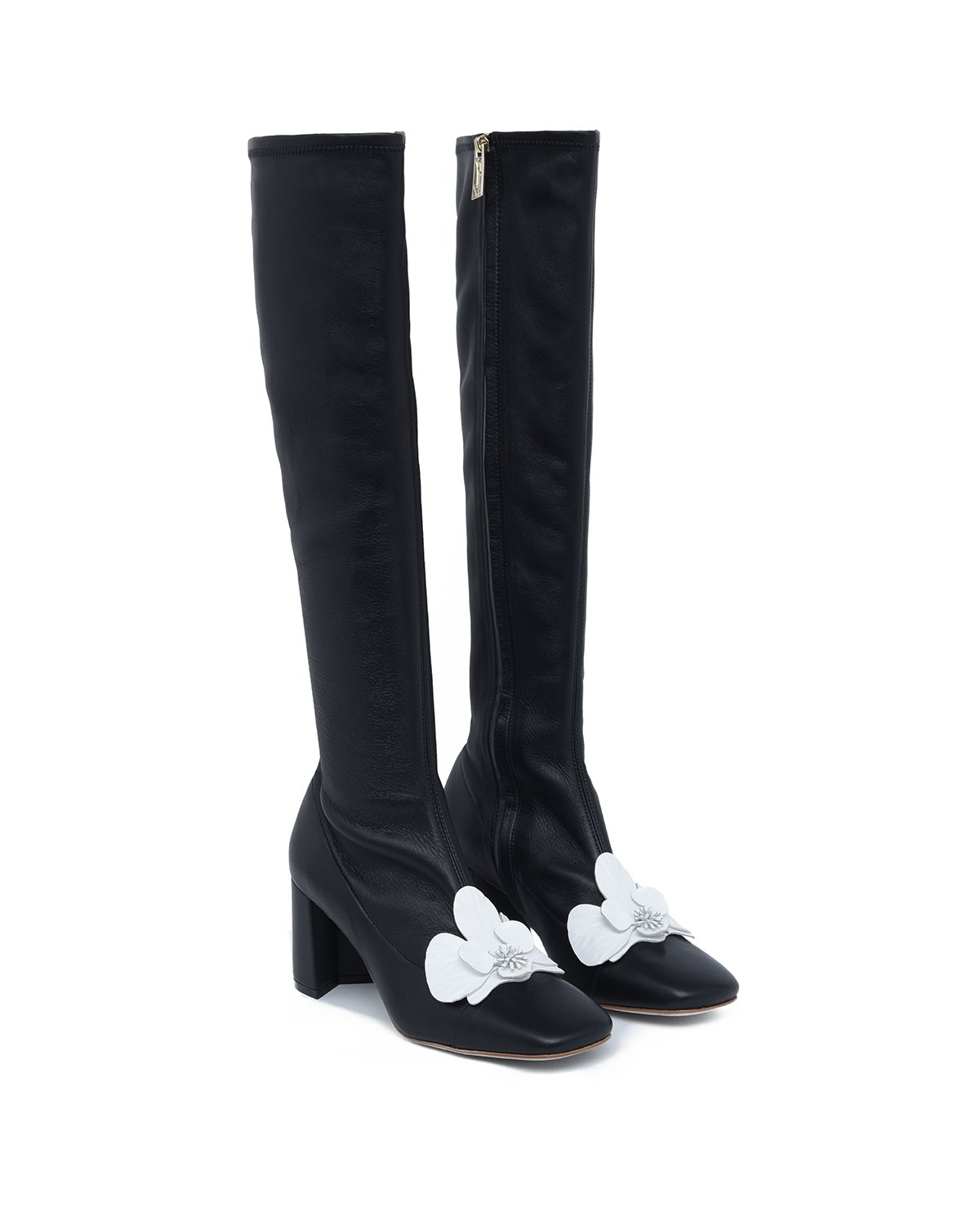 Black leather knee boots | Accessories | Genny