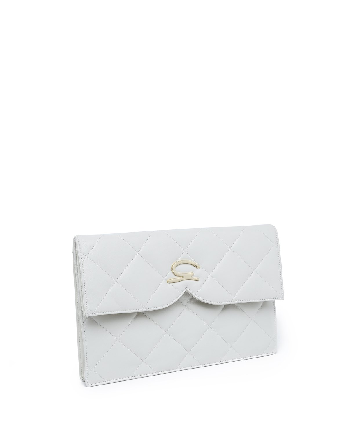 White quilted leather shoulder bag | | Genny