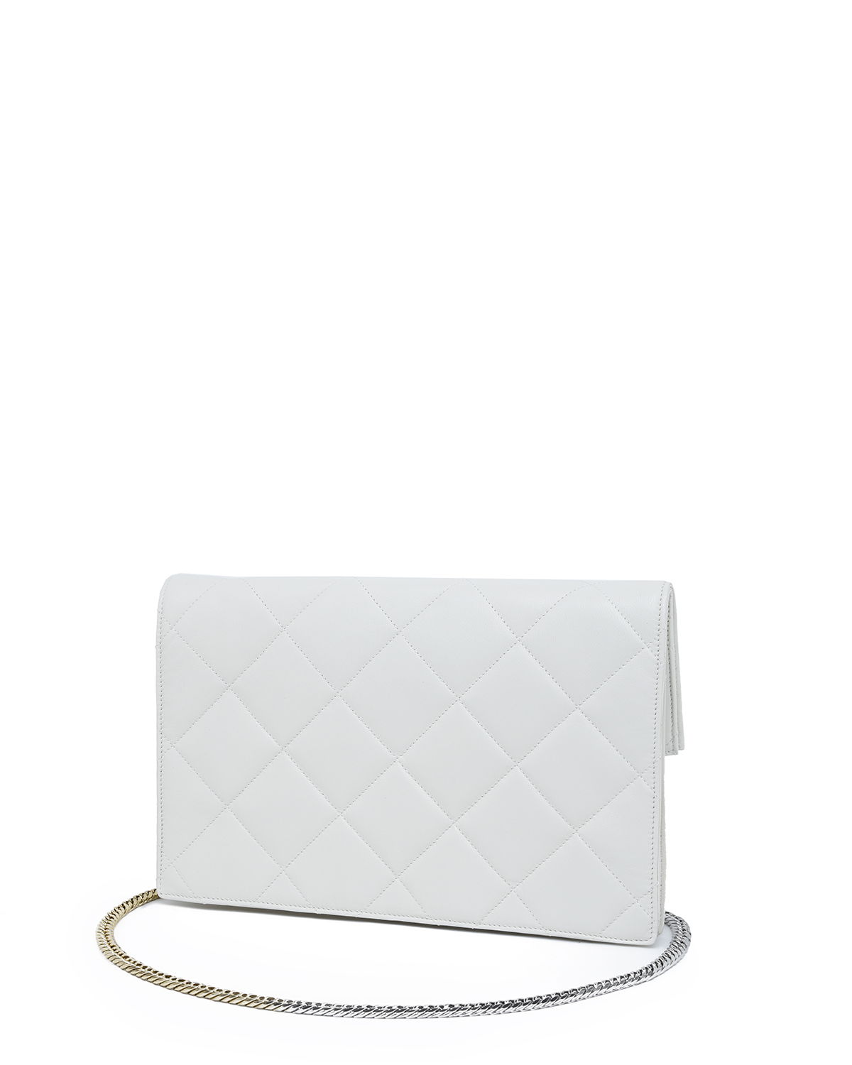 White quilted leather shoulder bag | hide_category | Genny