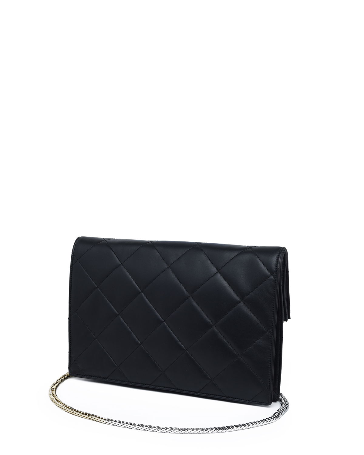 Black quilted leather shoulder bag | hide_category | Genny