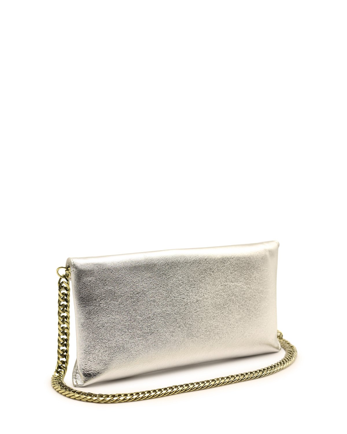 Silver envelope leather clutch | Accessories, Party Collection | Genny