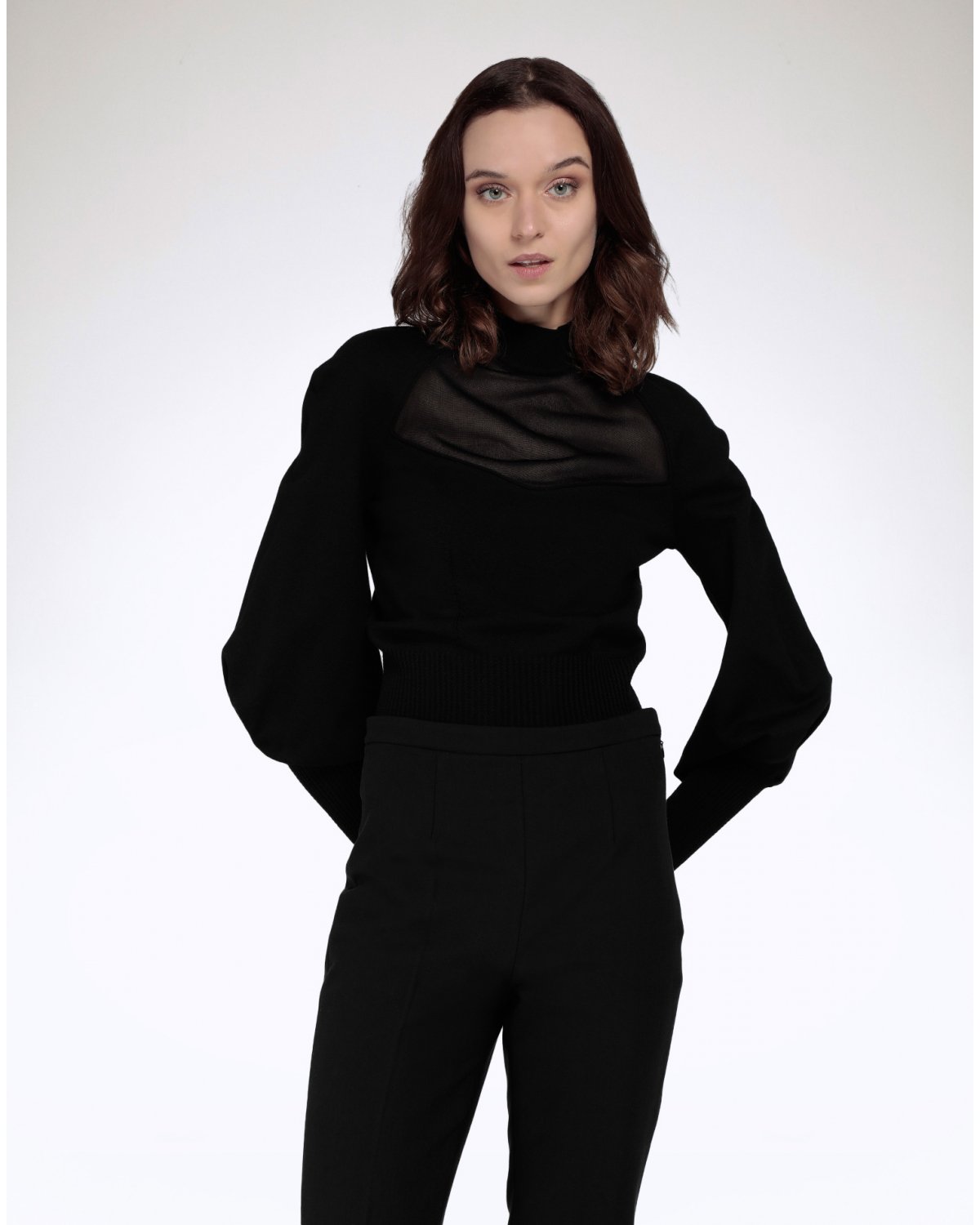 Black high neck sweater | Knit to Know | Genny