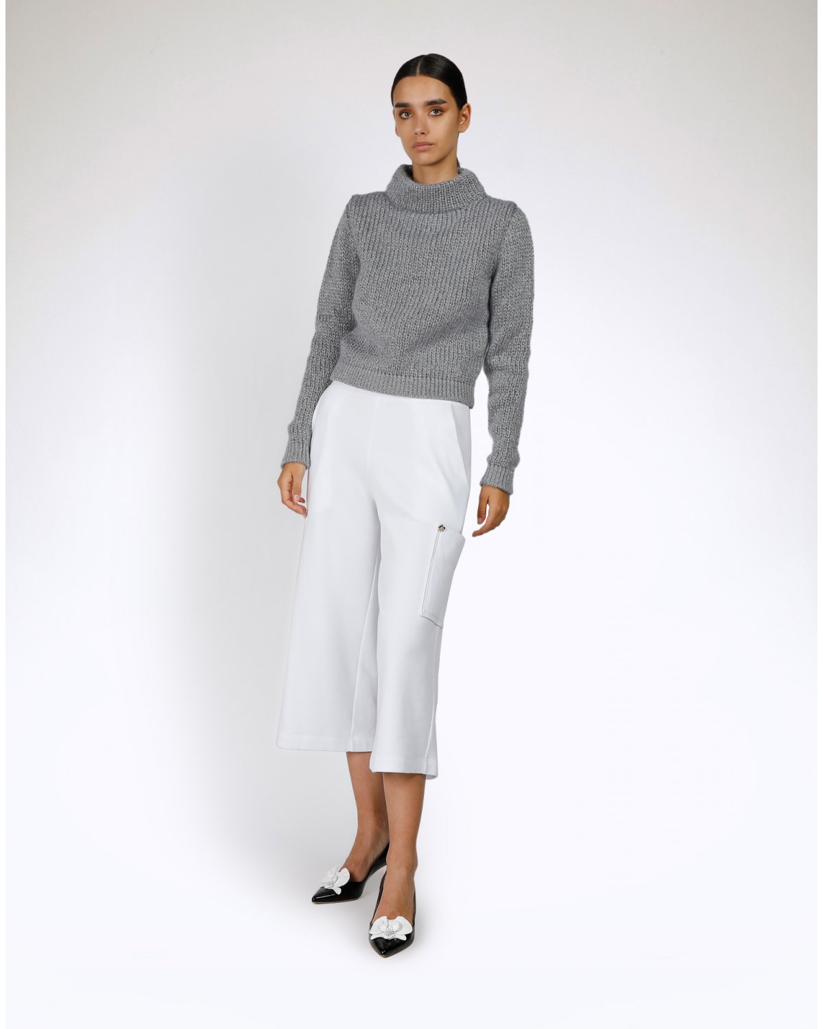 Wool and lamé-trimmed sweater | | Genny