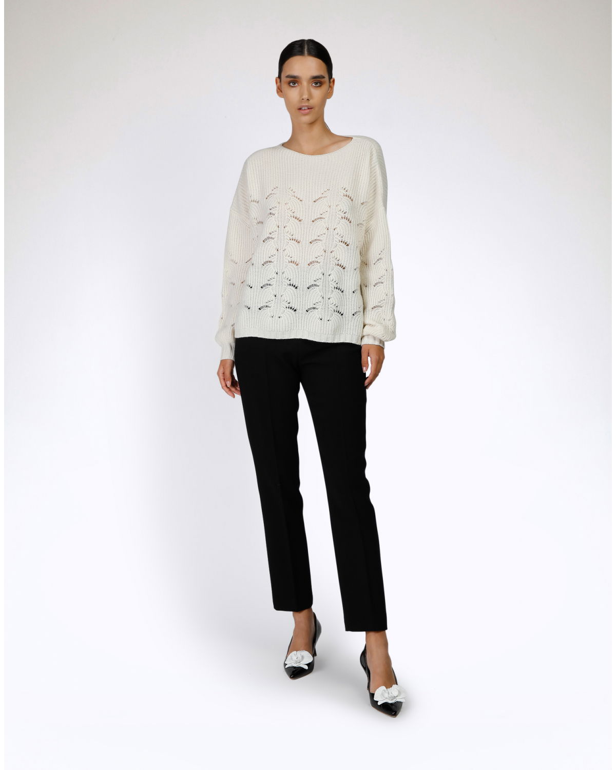 White cashmere sweater | hide_category | Genny
