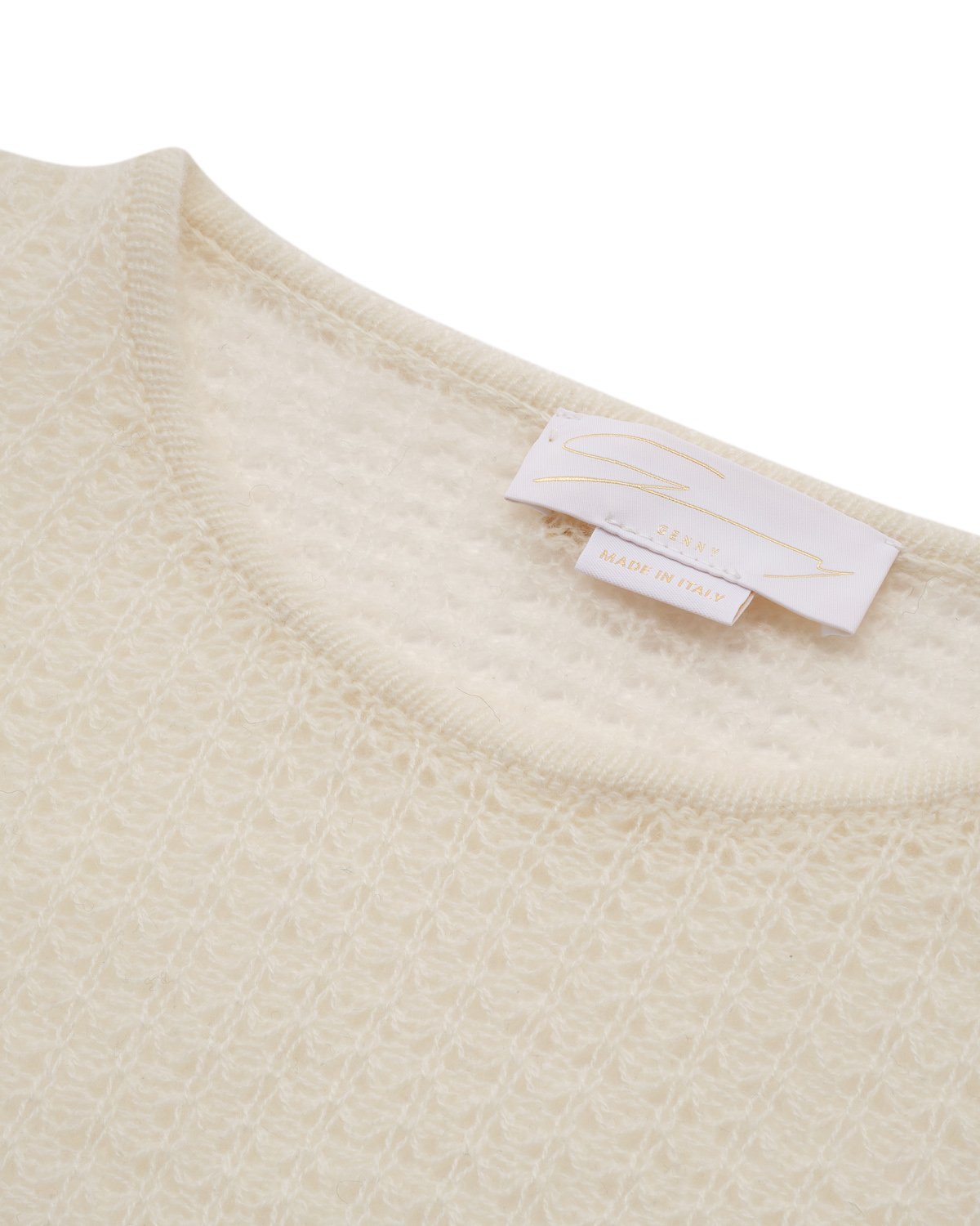 White cashmere sweater | | Genny