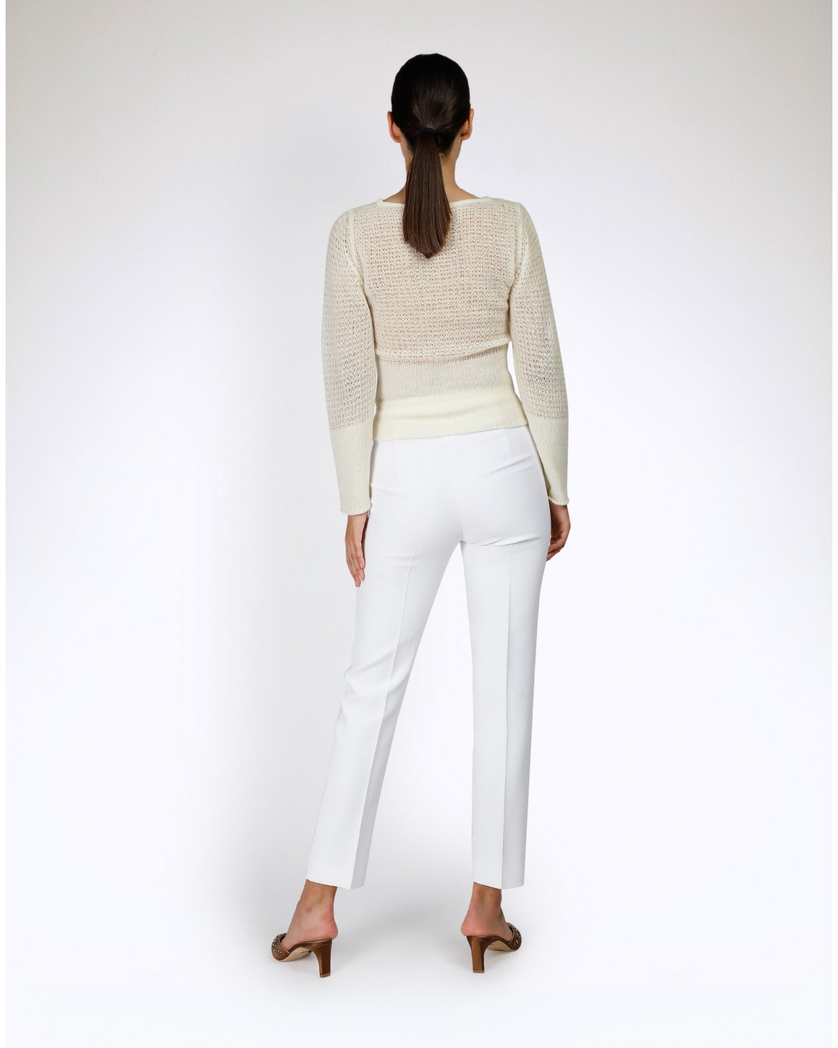 White cashmere sweater | | Genny