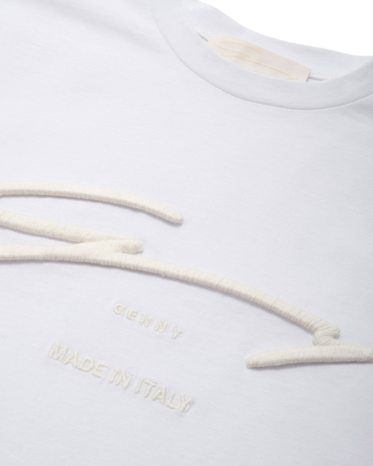 White Genny logo-print t-shirt | hide_category | Genny