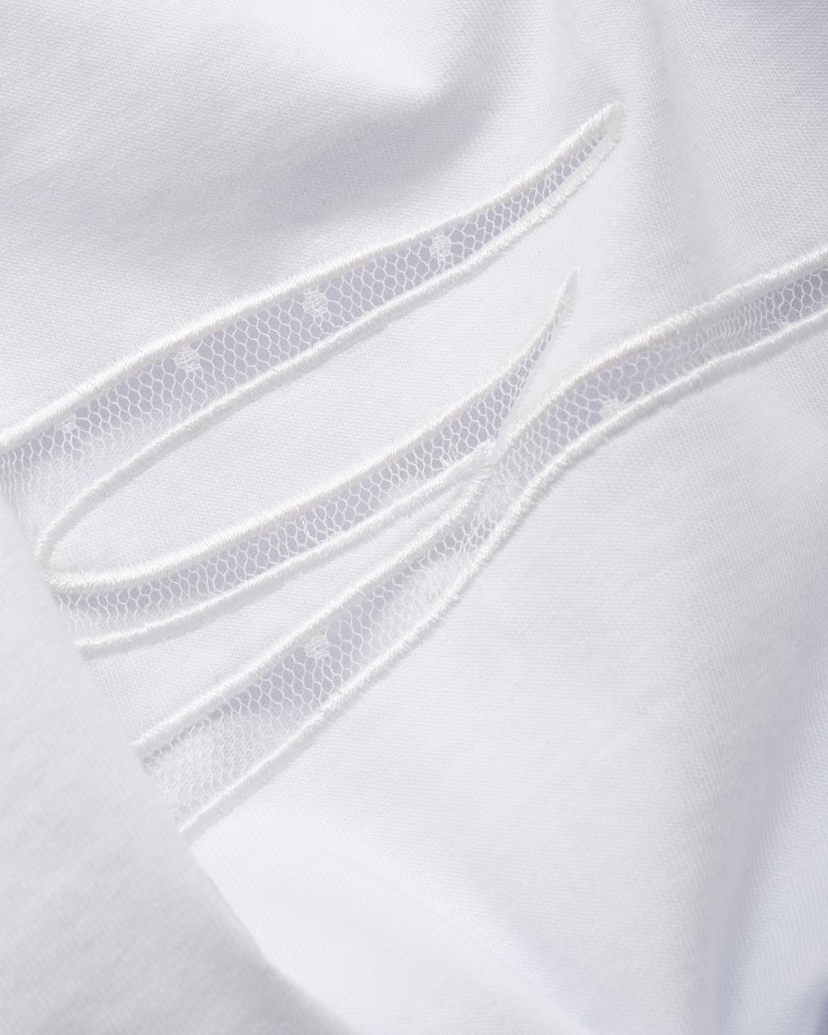 White cropped logo embroidered t-shirt | This week new arrivals | Genny