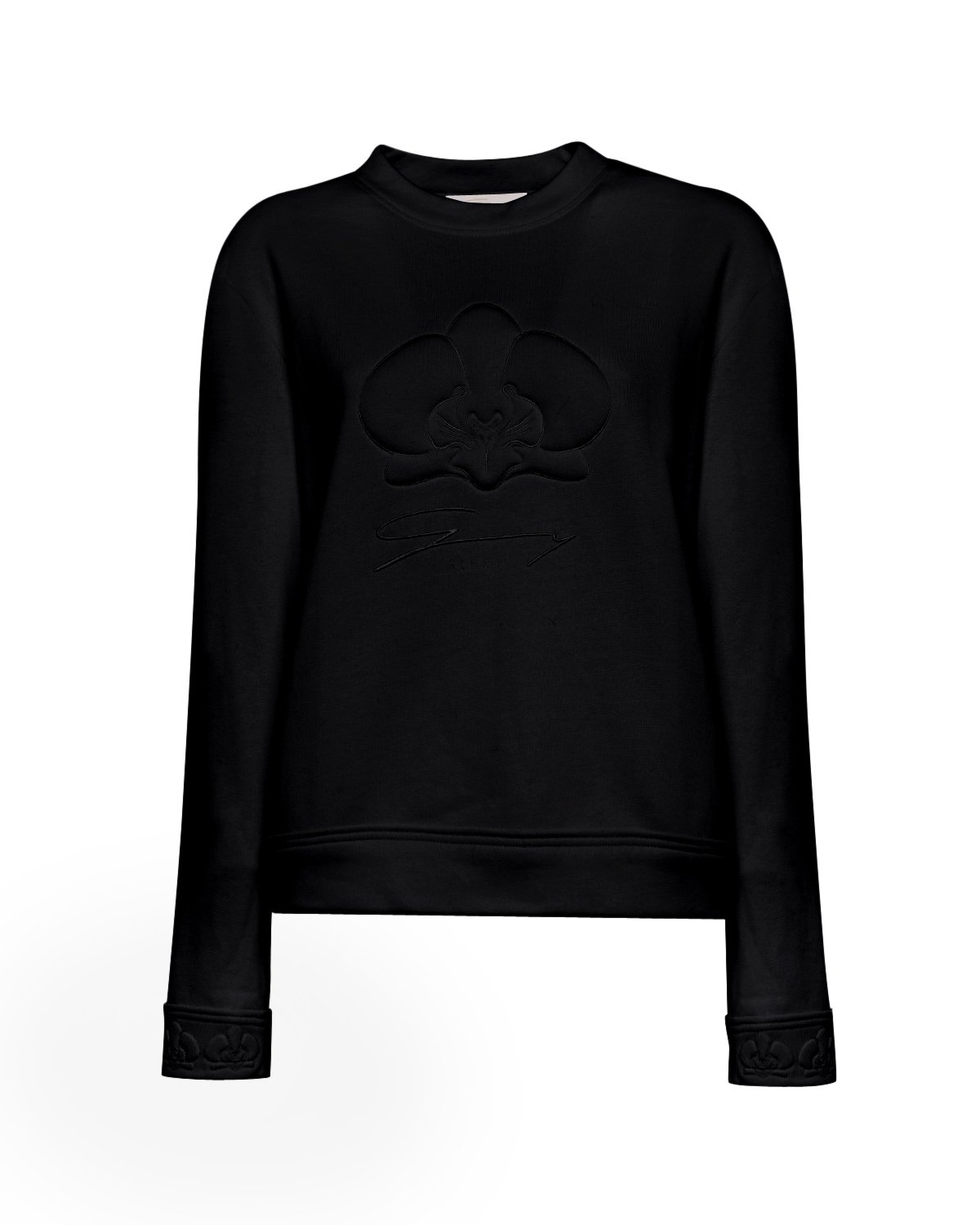 Black orchid embossed sweater | | Genny
