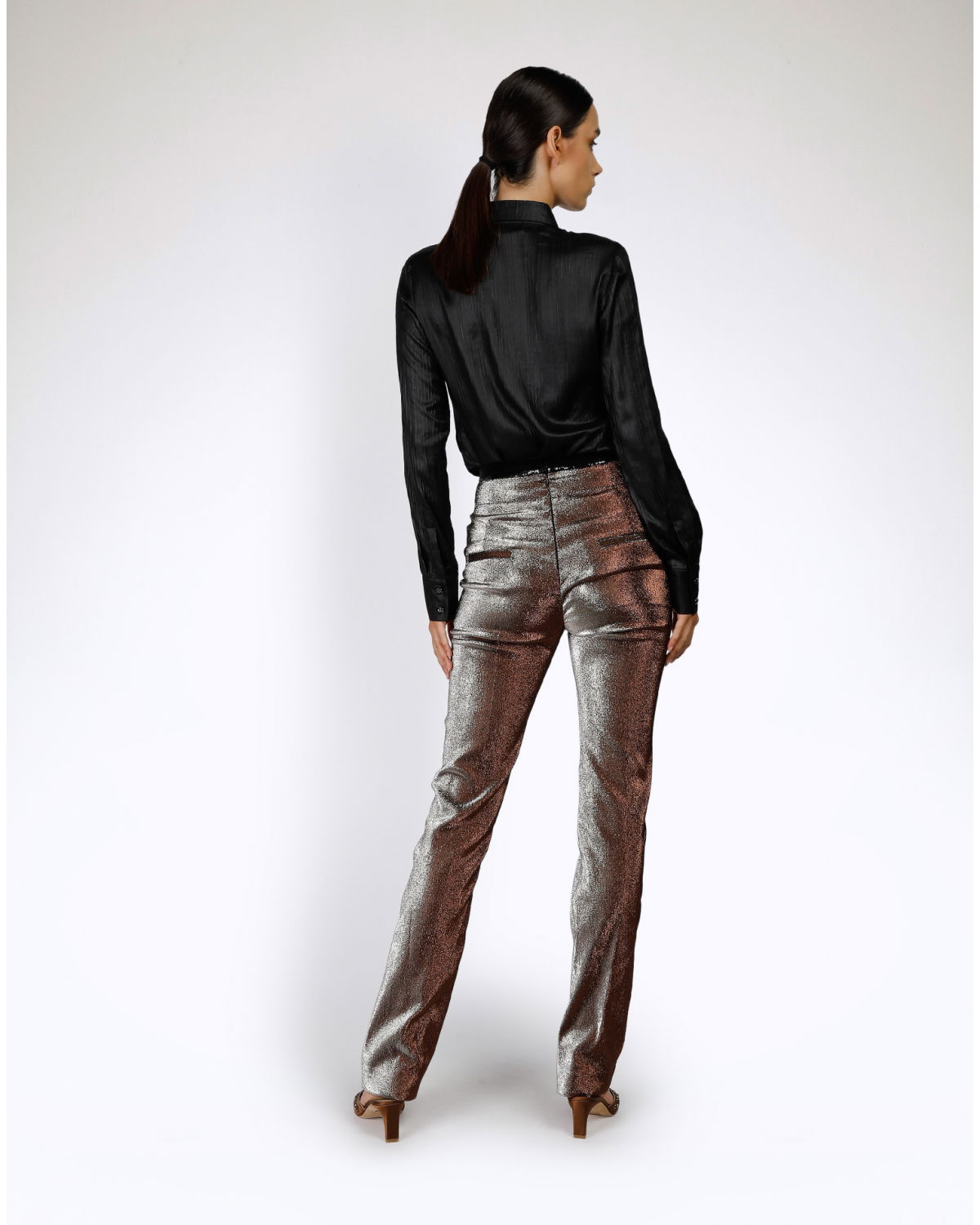 High-rise lamè trousers | Party Collection | Genny
