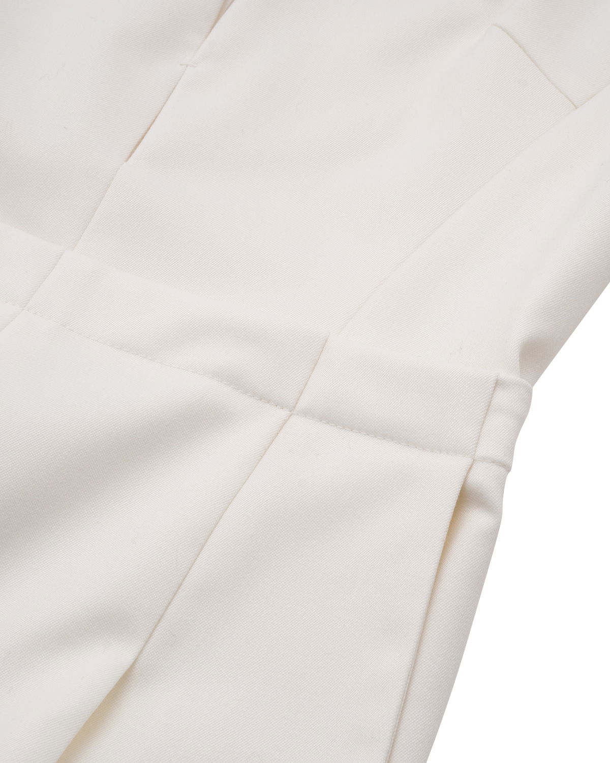 White deep V-neck jumpsuit | hide_category | Genny