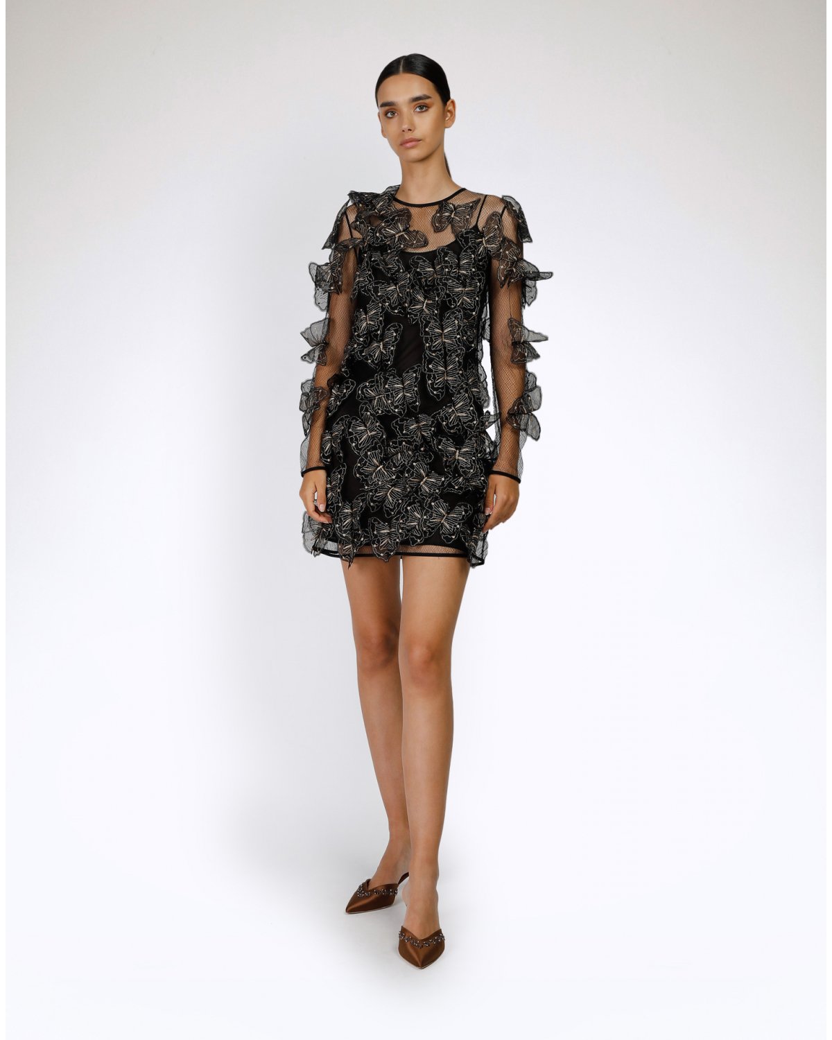 Black butterflies-embellished dress | Party Collection | Genny