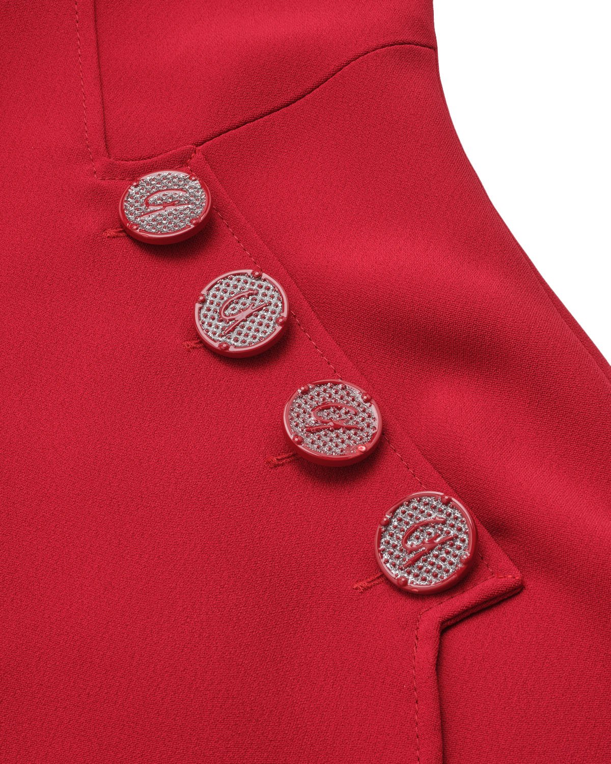 Red buttons-detailed dress | Party Collection | Genny