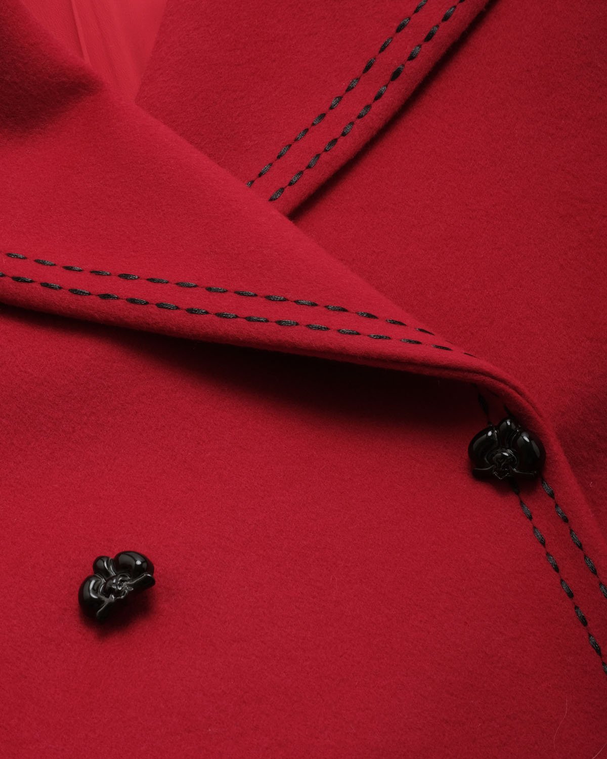 Cappotto rosso in lana e cashmere | | Genny