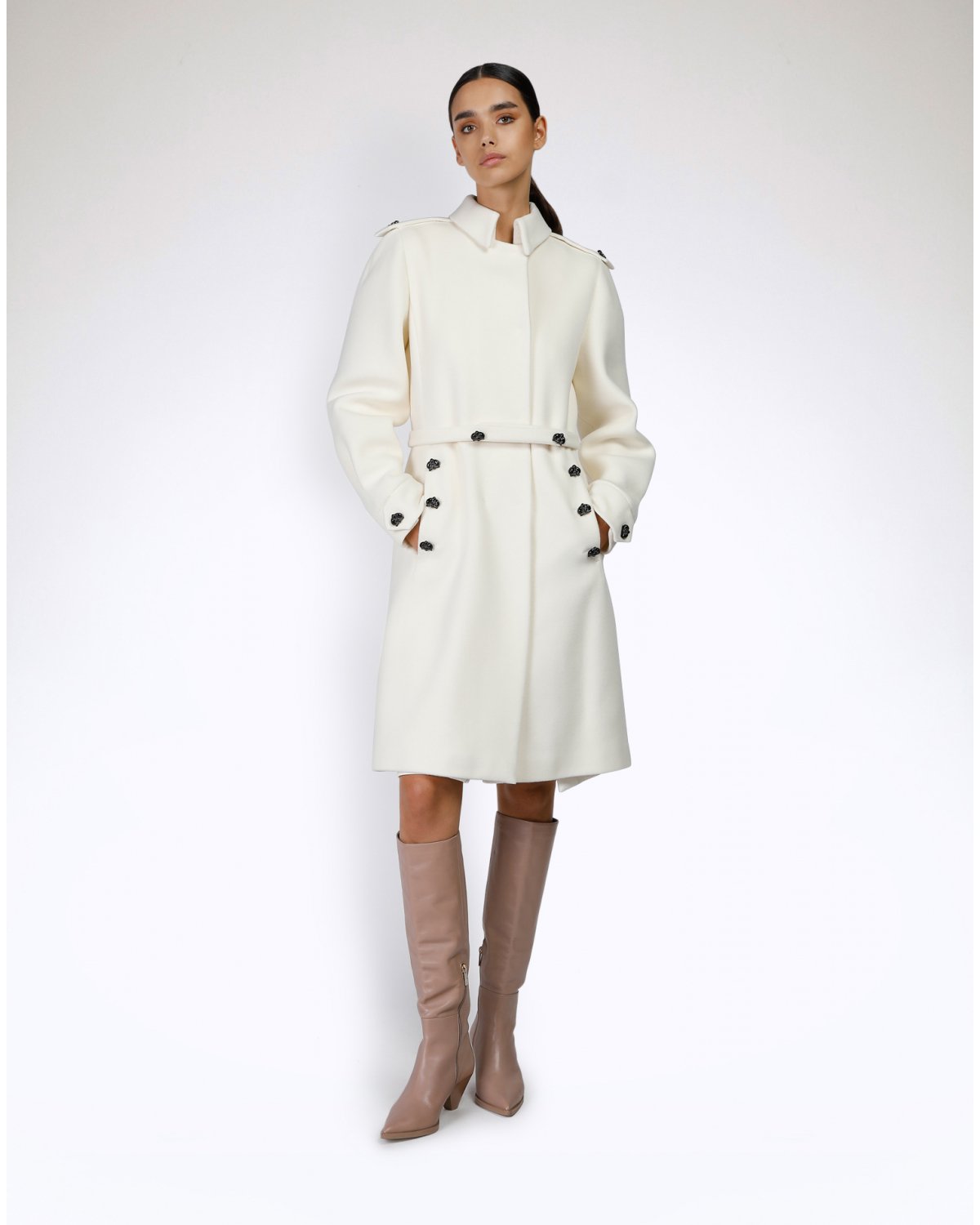 White double-breasted wool coat | This week new arrivals | Genny