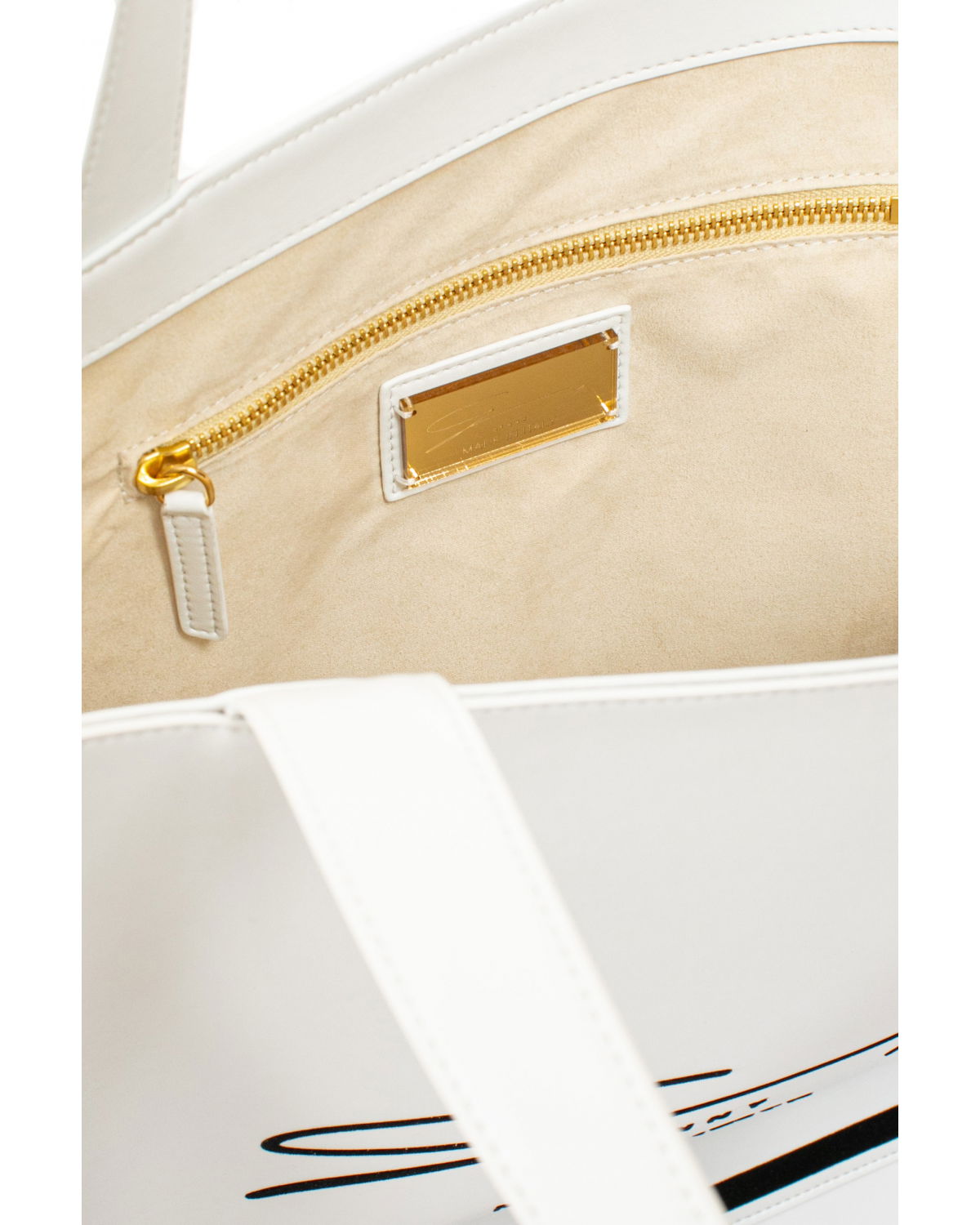White Appleskin shopper bag | | Genny