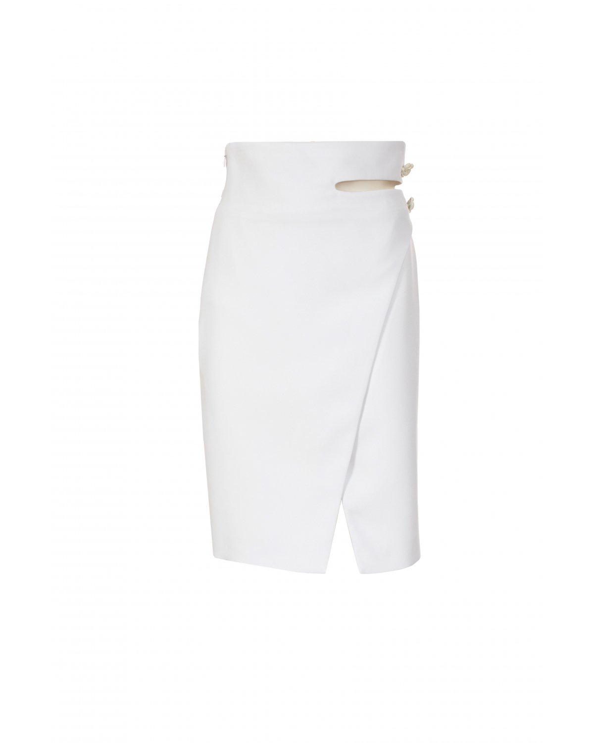 Surplice white skirt with buttons | 73_74 | Genny