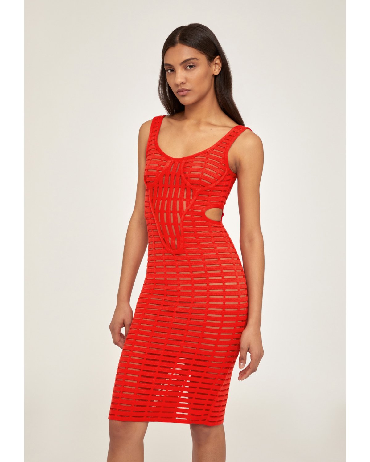 Red iconic dress with cut out | Iconic Capsule Collection, 73_74 | Genny