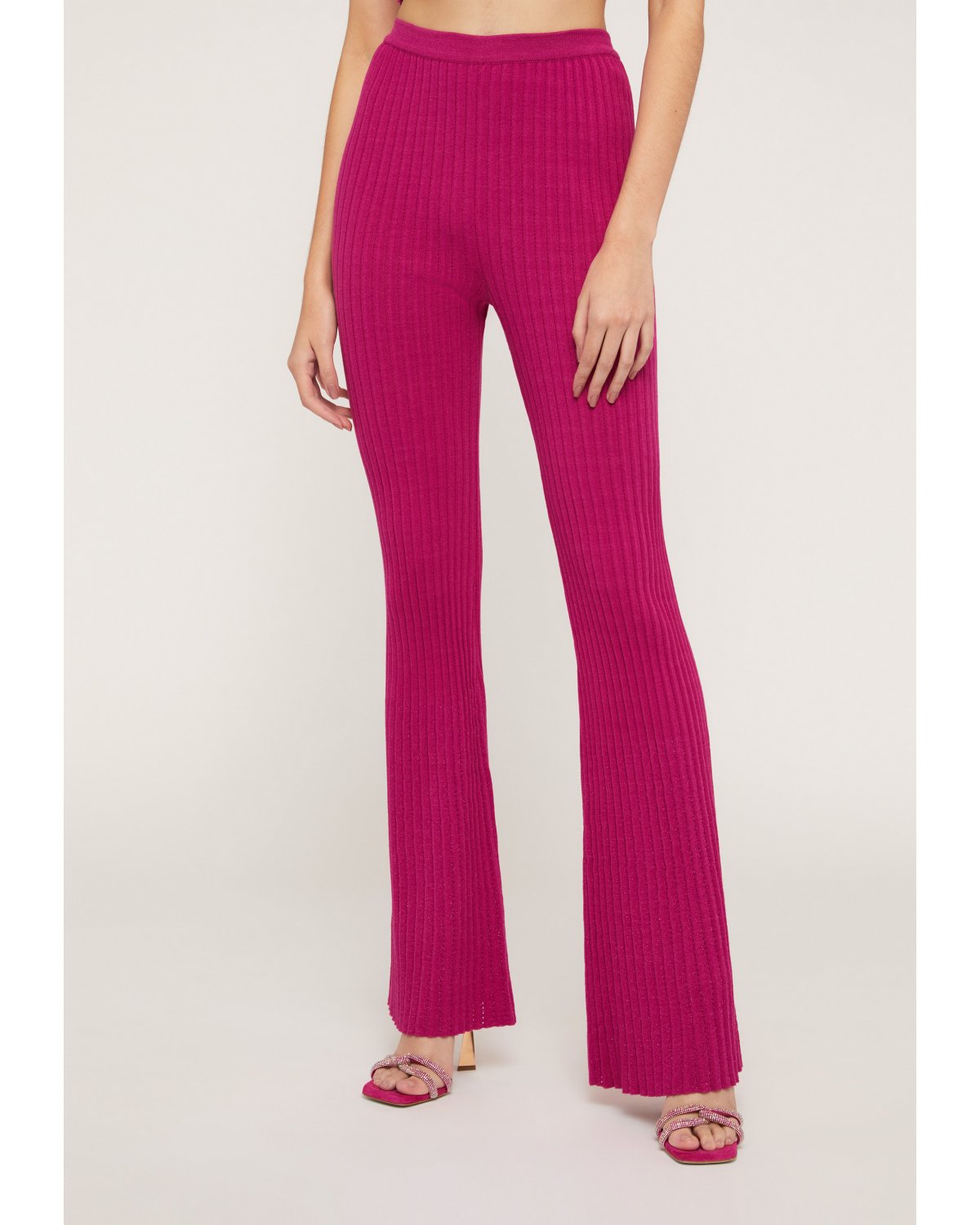 Fuchsia pleated knitted trousers | 73_74, Mid season sale -40%, Summer Sale | Genny