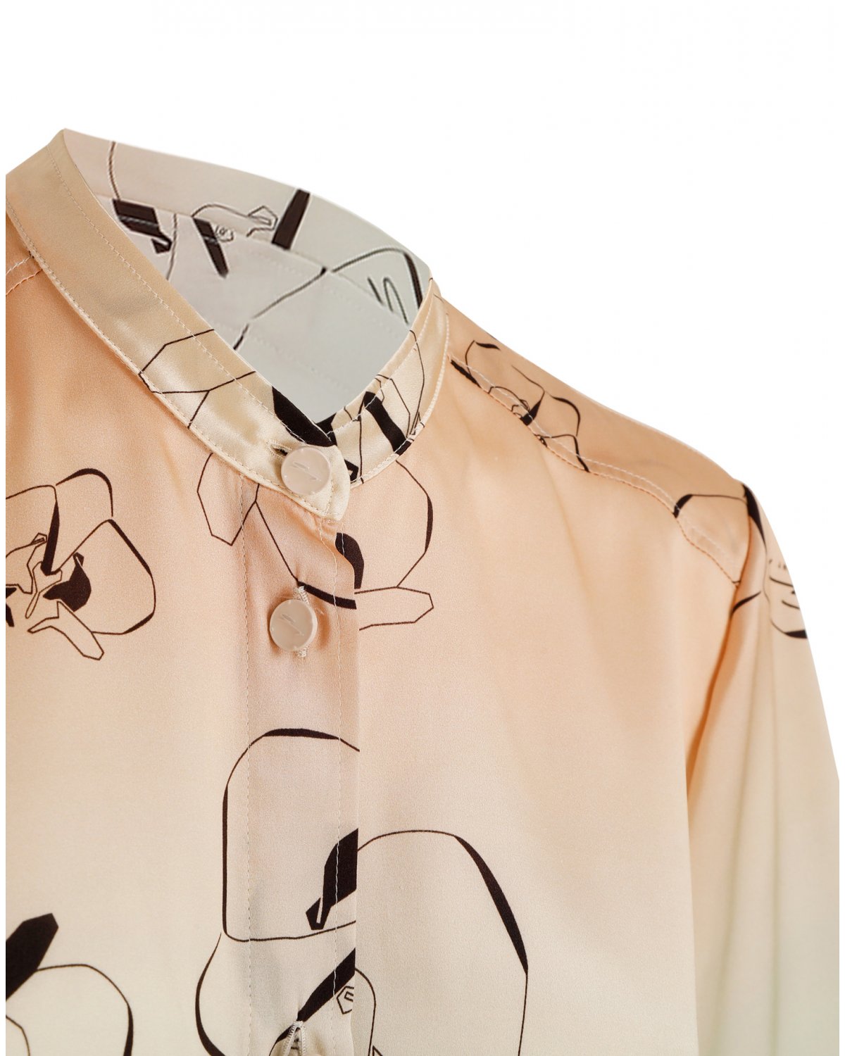 Silk orchid-patterned shirt | 73_74, Mid season sale -40%, Summer Sale | Genny