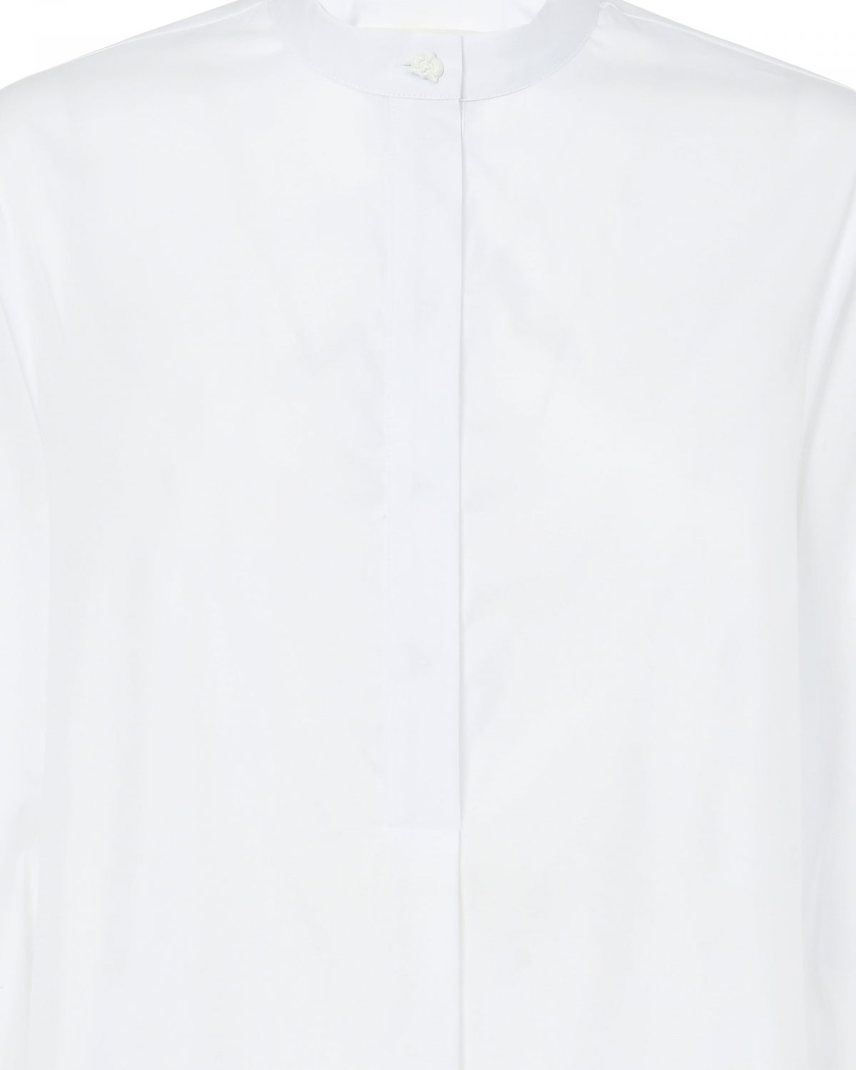 Mandarin collar white shirt | | Genny