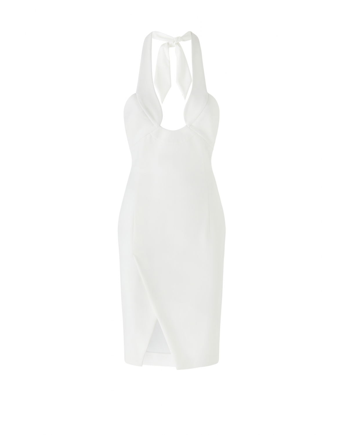 Deep neckline white dress | | Genny