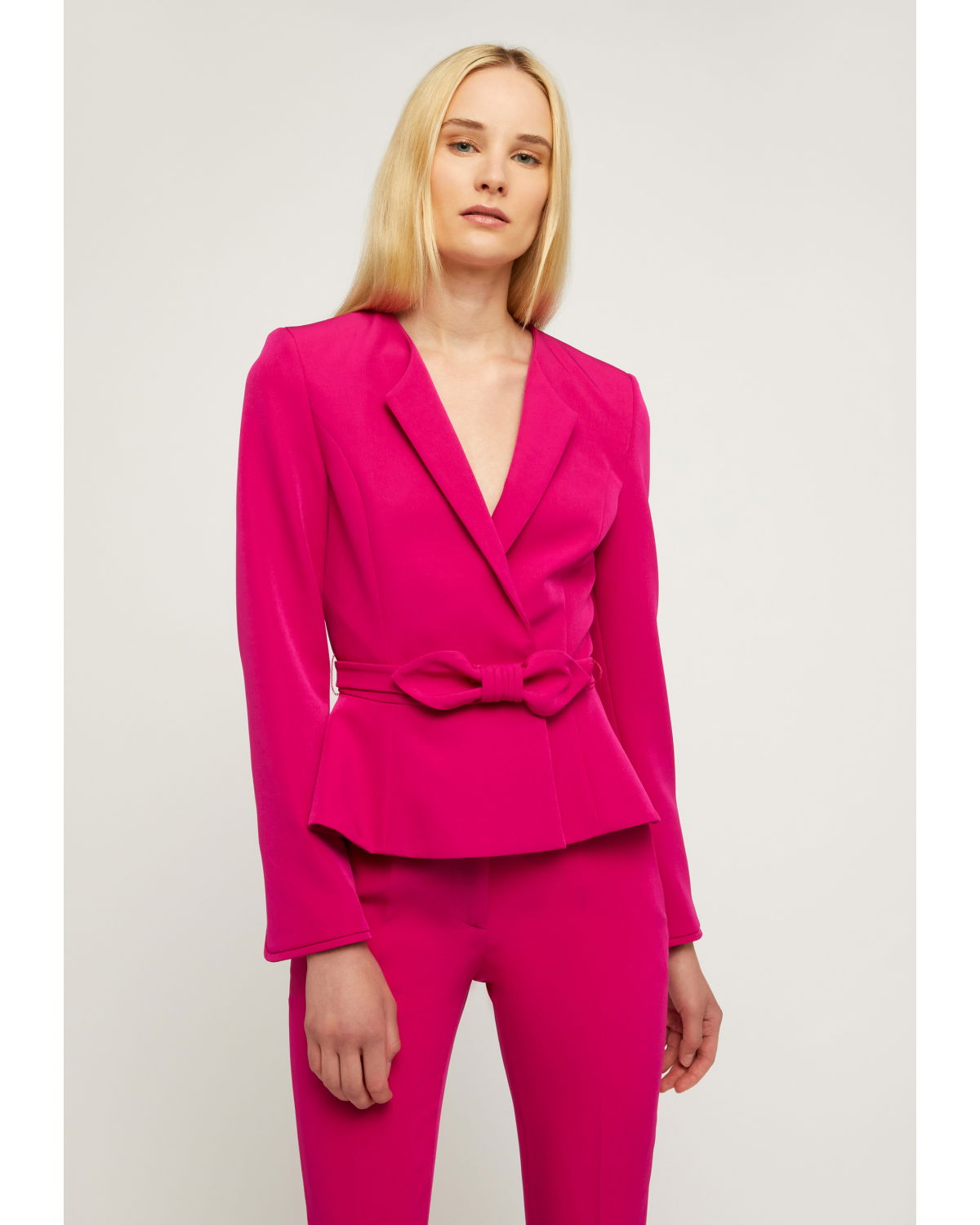 Fuchsia jacket with front bow | -60%, OUTLET | Genny