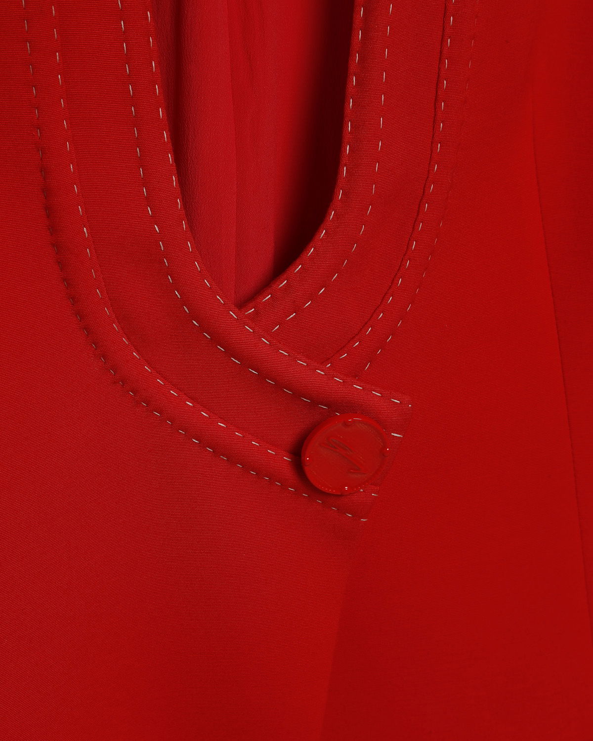 Red U-neck jacket | | Genny