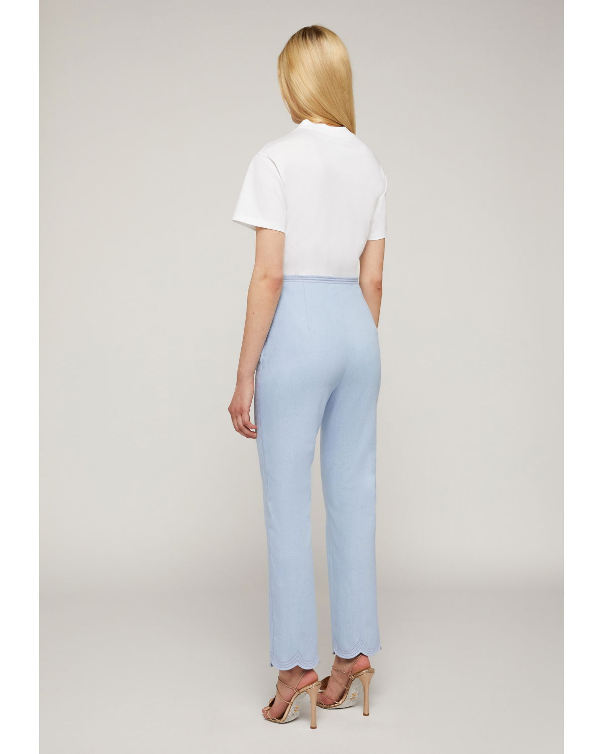 Pants with scalloped bottom | hide_category | Genny