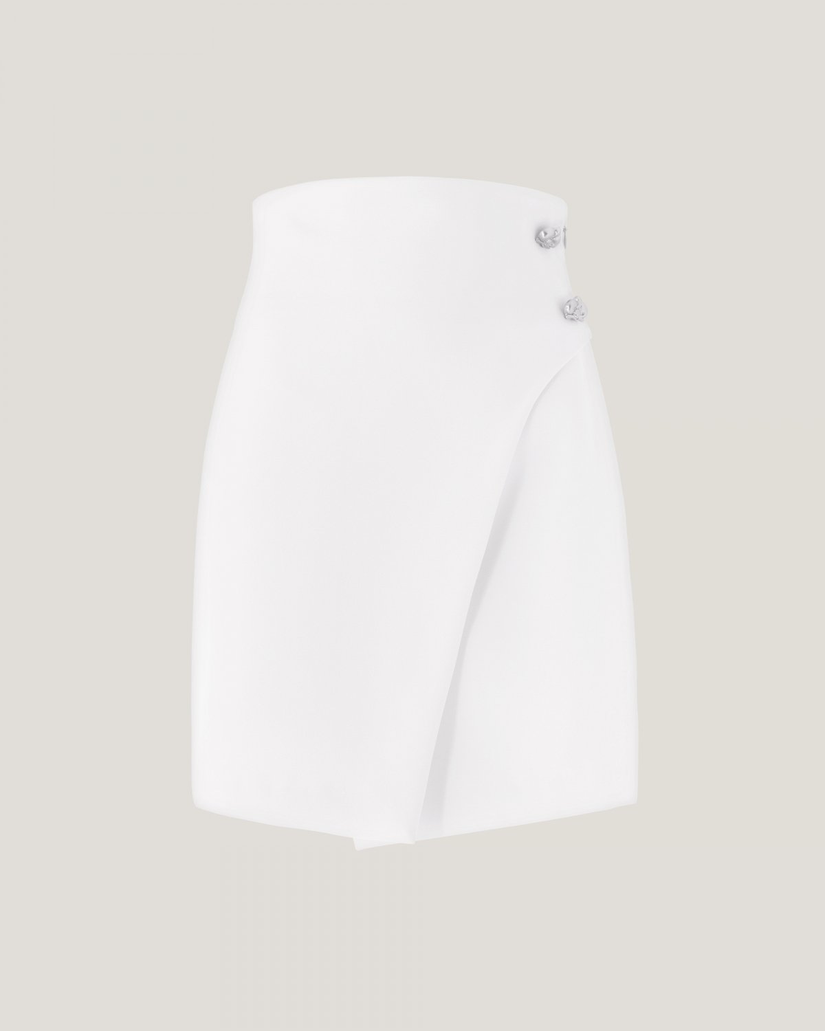 White wrap mini skirt | Spring Summer 2023 Collection, 73_74, Cruise 2023 Collection, Warm weather wear, Ready to Wear | Genny