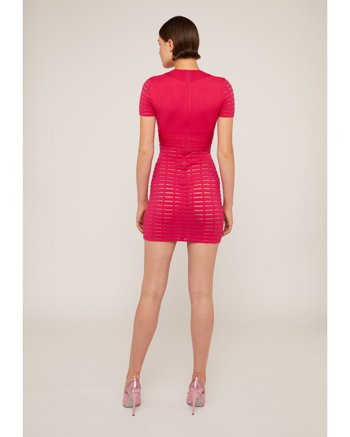Iconic pink dress with crossover bodice | Spring Summer 2023 Collection, 73_74, Cruise 2023 Collection, Mid season sale -30%, Summer Sale | Genny