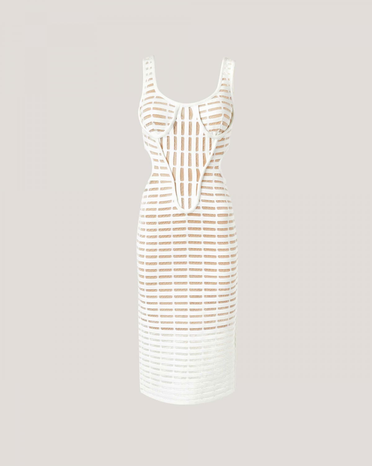 Iconic white dress with cut-out | hide_category | Genny